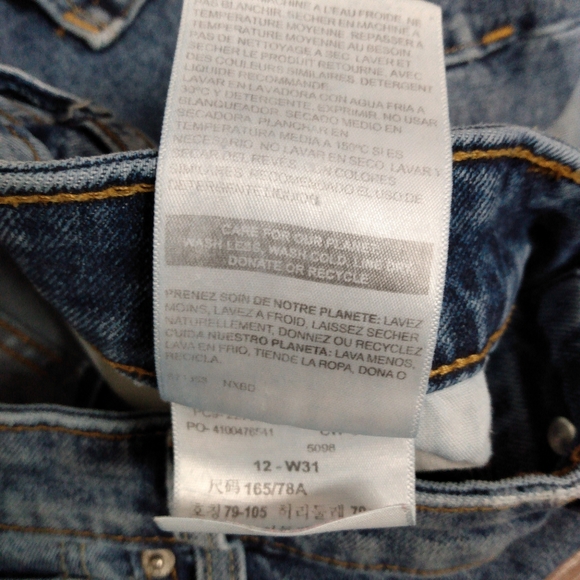 Denizen Levi's Denim Shorts Sz 12 - Picture 4 of 5